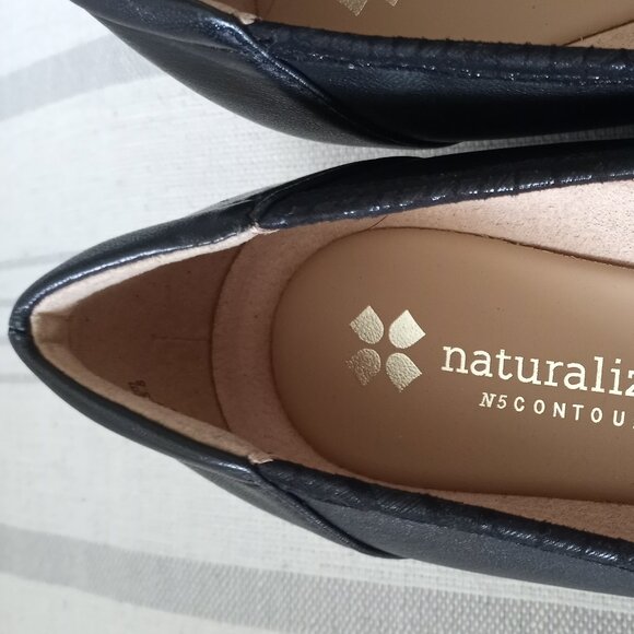 'NATURALIZER' N-5 'DOVE' Black Leather Ballet Wedge Size 8.5M New Without Box - Picture 14 of 14